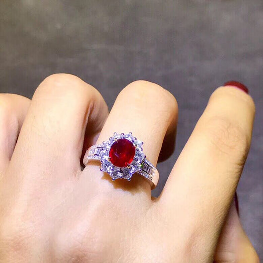 Anillo de Rubí Rojo Sangre de Paloma - Piedra Natural Auténtica - Image 10