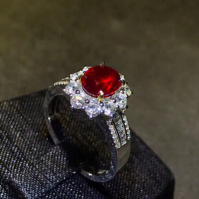 Anillo de Rubí Rojo Sangre de Paloma - Piedra Natural Auténtica - Image 7