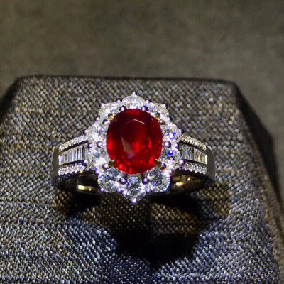 Anillo de Rubí Rojo Sangre de Paloma - Piedra Natural Auténtica - Image 5