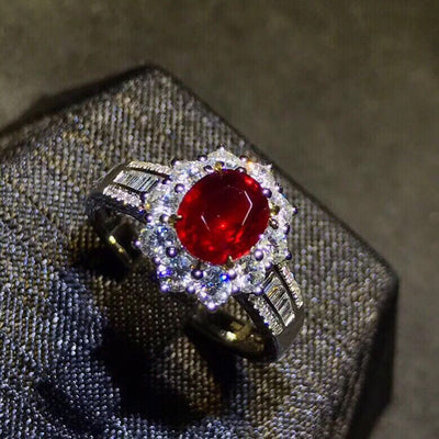Anillo de Rubí Rojo Sangre de Paloma - Piedra Natural Auténtica - Image 4