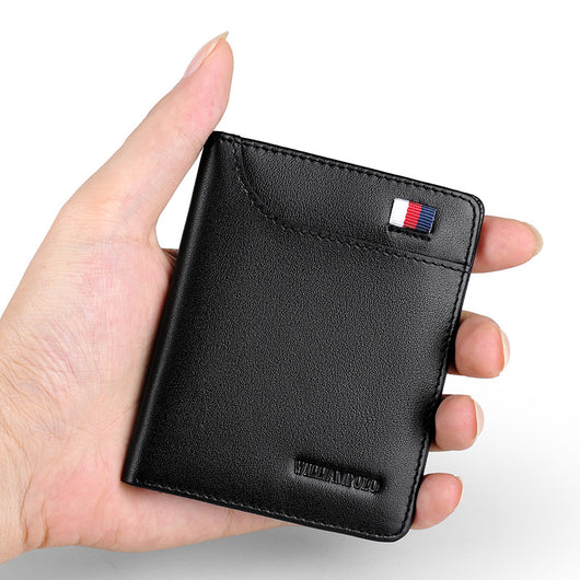 Billetera Compacta de Cuero Genuino con Monedero y Porta Tarjetas - Image 4