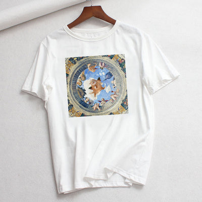 Playera Casual Talla Grande con Arte Cartoon - Comodidad de Verano - Image 16