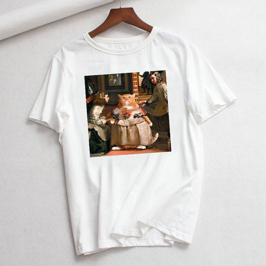 Playera Casual Talla Grande con Arte Cartoon - Comodidad de Verano - Image 12