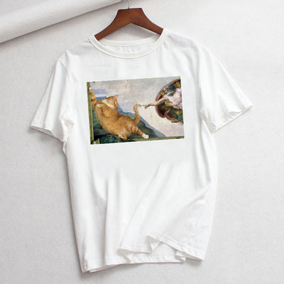 Playera Casual Talla Grande con Arte Cartoon - Comodidad de Verano - Image 15