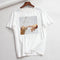 Playera Casual Talla Grande con Arte Cartoon - Comodidad de Verano