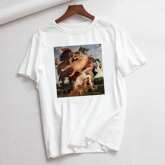 Playera Casual Talla Grande con Arte Cartoon - Comodidad de Verano - Image 3