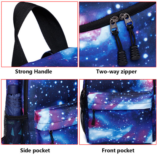 Mochila Escolar Unisex Cielo Estrellado con Carga USB - Image 2