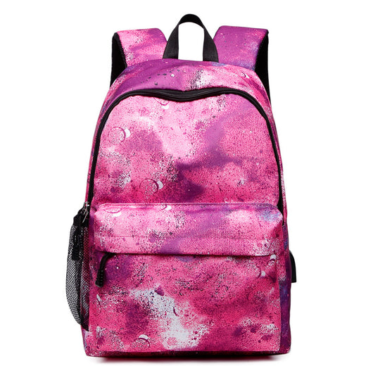 Mochila Escolar Unisex Cielo Estrellado con Carga USB - Image 6