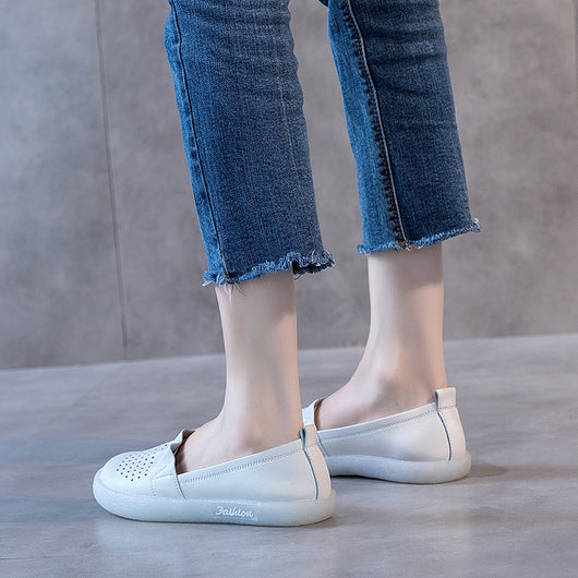 Zapatos de Cuero Transpirable con Suela Flexible para Mujer - Image 4