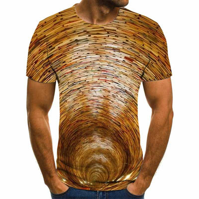 Playera Gráfica 3D para Hombre - Diseño Casual Moderno