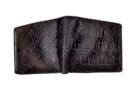 Billetera de Cuero PU Pulp Fiction para Hombre - Cartera Estilo BMF con Compartimentos Monedas y Tarjetas