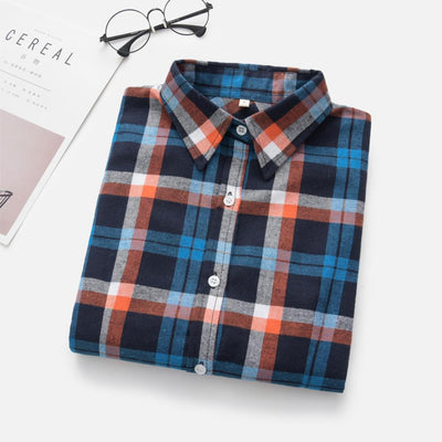 Blusa Cuadros Otoño Invierno - Camisa Plaid Versátil - Image 12