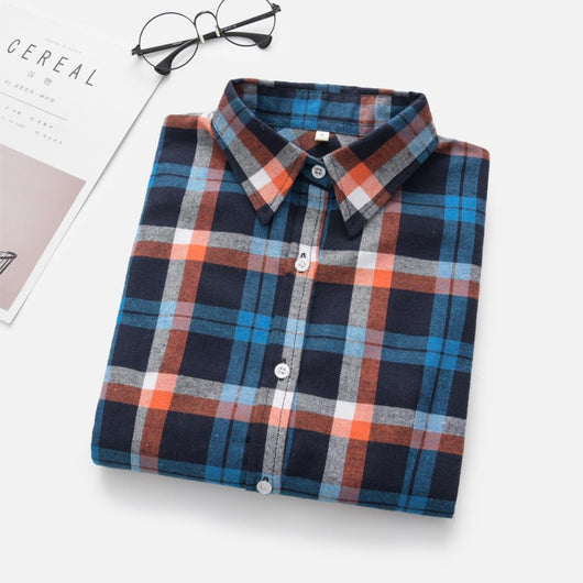 Blusa Cuadros Otoño Invierno - Camisa Plaid Versátil - Image 12
