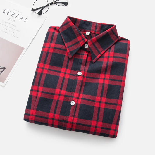 Blusa Cuadros Otoño Invierno - Camisa Plaid Versátil - Image 18