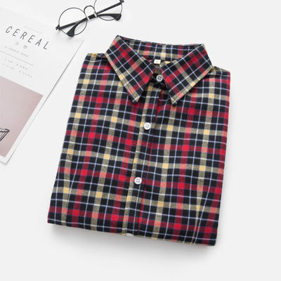 Blusa Cuadros Otoño Invierno - Camisa Plaid Versátil - Image 24