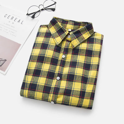 Blusa Cuadros Otoño Invierno - Camisa Plaid Versátil - Image 9