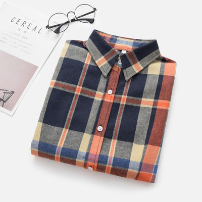 Blusa Cuadros Otoño Invierno - Camisa Plaid Versátil - Image 4