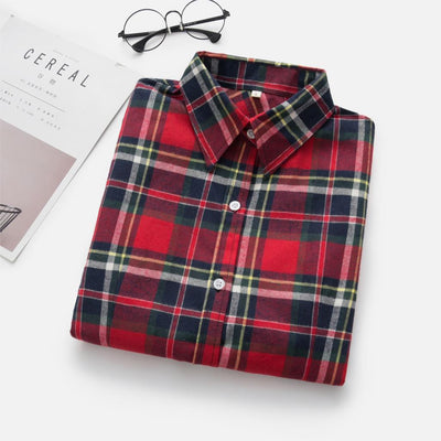 Blusa Cuadros Otoño Invierno - Camisa Plaid Versátil - Image 11