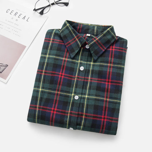 Blusa Cuadros Otoño Invierno - Camisa Plaid Versátil - Image 3