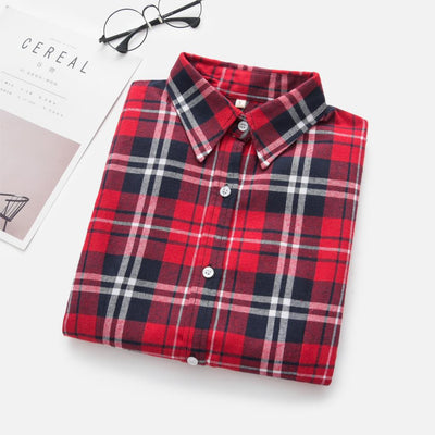 Blusa Cuadros Otoño Invierno - Camisa Plaid Versátil - Image 7