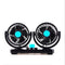 Ventilador Portátil para Auto con Doble Cabezal 360° y Flujo de Aire Potente