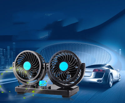 Ventilador Portátil para Auto con Doble Cabezal 360° y Flujo de Aire Potente - Image 3
