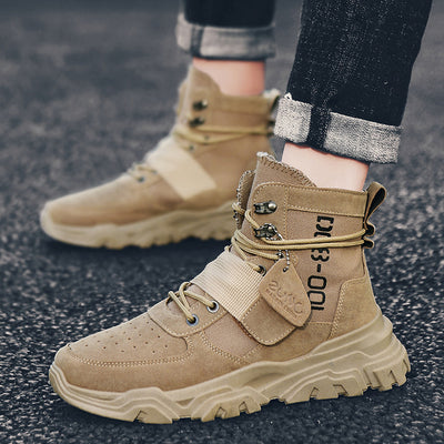 Botas de Trabajo Altas Estilo Británico para Hombre