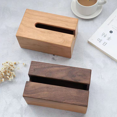 Caja Dispensadora de Pañuelos en Madera Maciza - Diseño Minimalista Japonés - Image 9