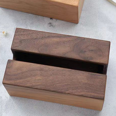 Caja Dispensadora de Pañuelos en Madera Maciza - Diseño Minimalista Japonés - Image 2