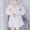 Vestido Retro Palacio con Mangas Linterna - Estilo Francés Elegante