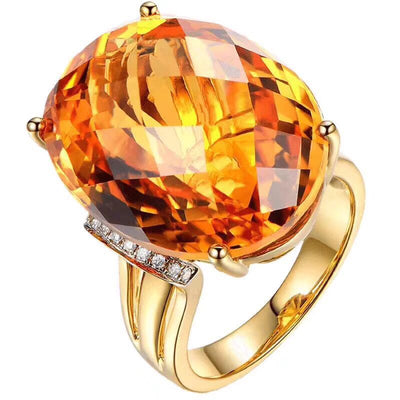 Anillo de Citrino Brasileño Giro de la Suerte - Image 8