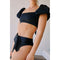 Bikini con Volantes Liso - Traje de Baño Sexy Bandeau para Mujer