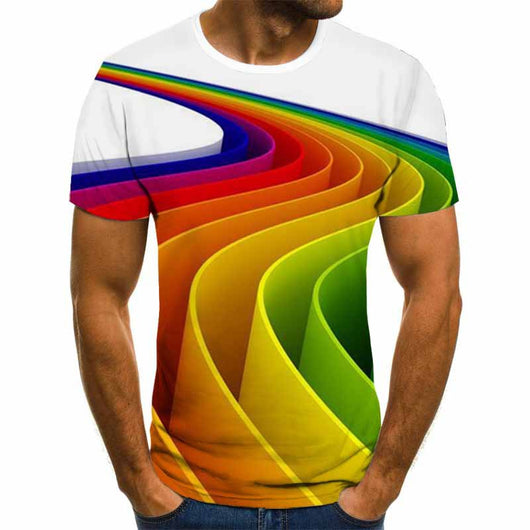 Playera Estampada con Diseño Remolino de Colores - Image 18