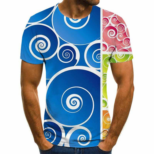 Playera Estampada con Diseño Remolino de Colores - Image 20