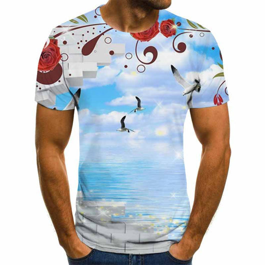Playera Estampada con Diseño Remolino de Colores - Image 24