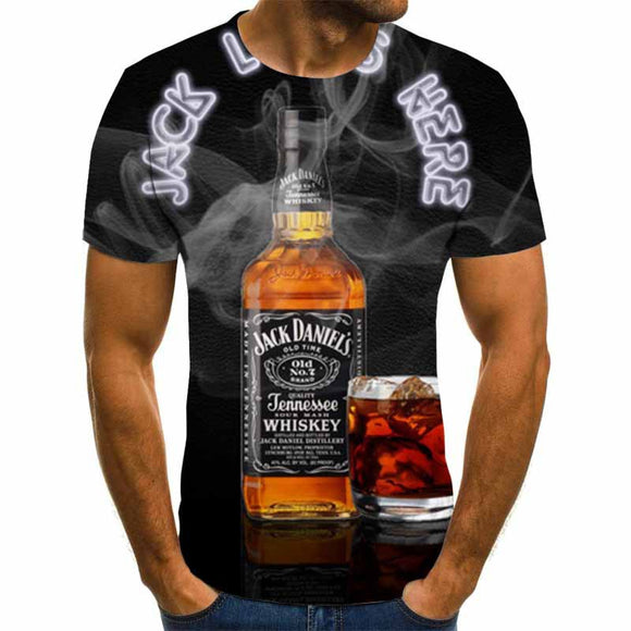 Playera Estampada con Diseño Remolino de Colores
