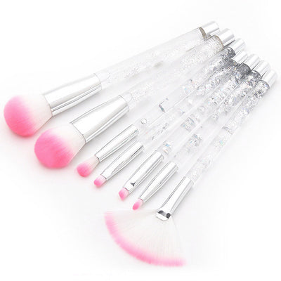 Brocha de Maquillaje con Mango Líquido Transparente Arenado - Image 3