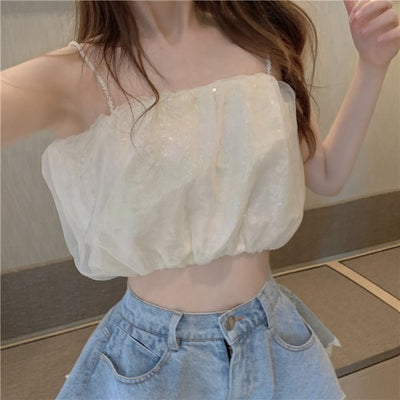 Shorts Denim Encaje Cintura Alta Dos Piezas para Mujer - Image 4