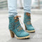 Botas Punk Retro para Mujer con Tacón Grueso y Hebillas