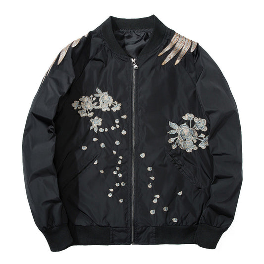 Chaqueta Beisbolera Ukiyo-e Fénix Bordada