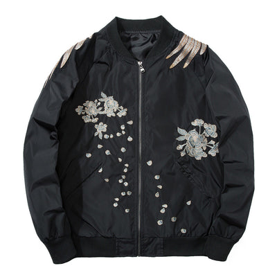 Chaqueta Beisbolera Ukiyo-e Fénix Bordada