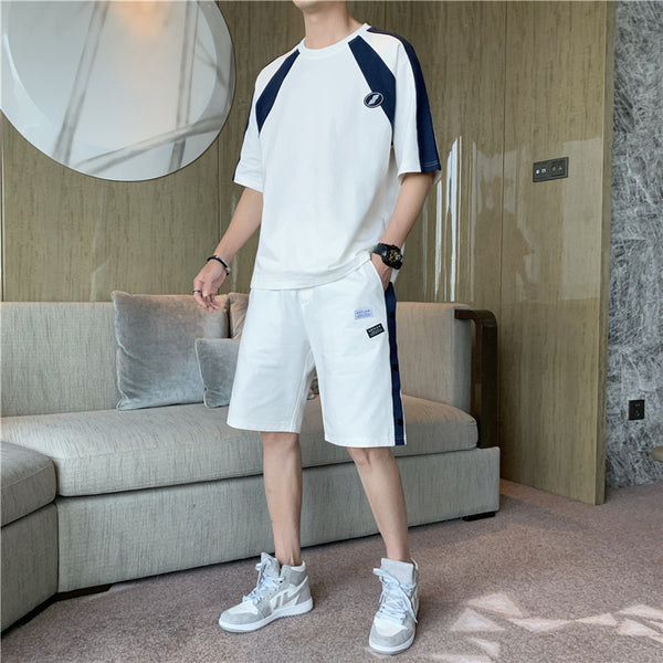 Conjunto Deportivo Casual Coreano para Hombre - Shorts y Playera
