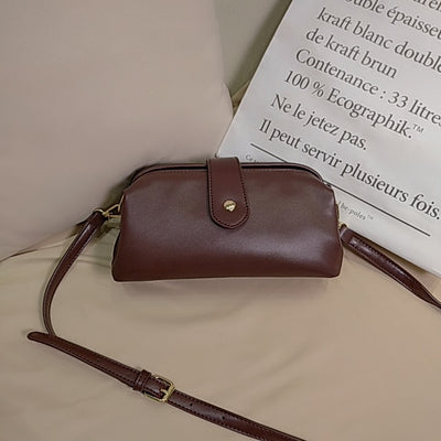 Bolsa Médico Vintage de Cuero Curtido al Natural con Asa Clip - Image 8