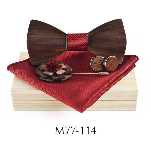 Corbata de Moño de Madera para Bodas y Eventos Elegantes - Image 11