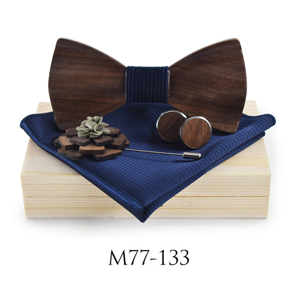 Corbata de Moño de Madera para Bodas y Eventos Elegantes
