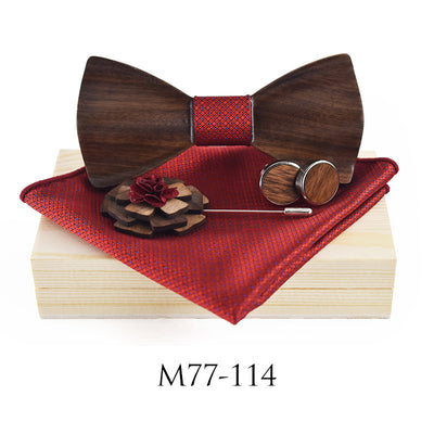Corbata de Moño de Madera para Bodas y Eventos Elegantes - Image 7