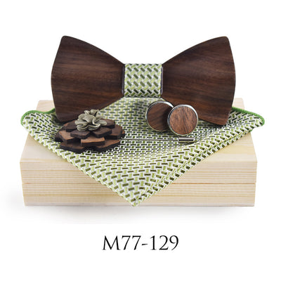 Corbata de Moño de Madera para Bodas y Eventos Elegantes - Image 4