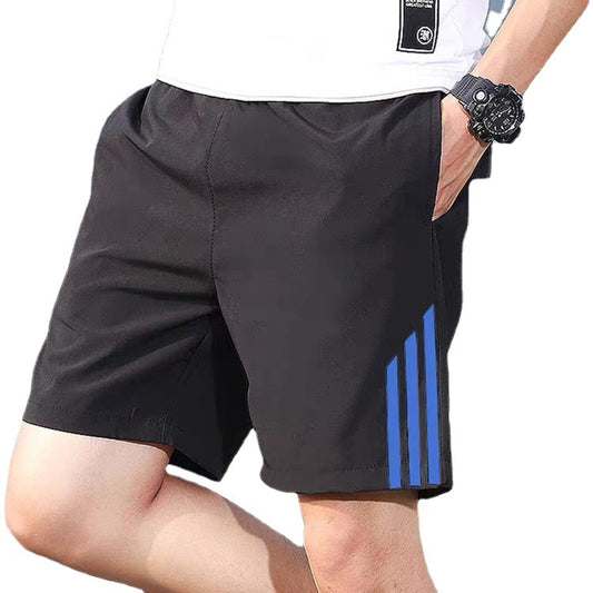 Pantalones Cortos Deportivos Hombre con Tres Bandas - Secado Rápido y Stretch - Image 2