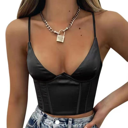 Top Bustier Floral Escotado - Crop Tank Sexy para Festivales y Verano - Image 5