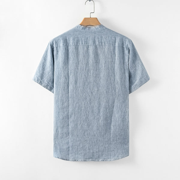Camisa de Lino Manga Corta para Hombre - Comodidad Estival